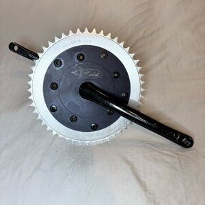 Vintage‎ Rocket Bmx Power Disc Pro Neck 48 Tooth Chain Ring Crank Set